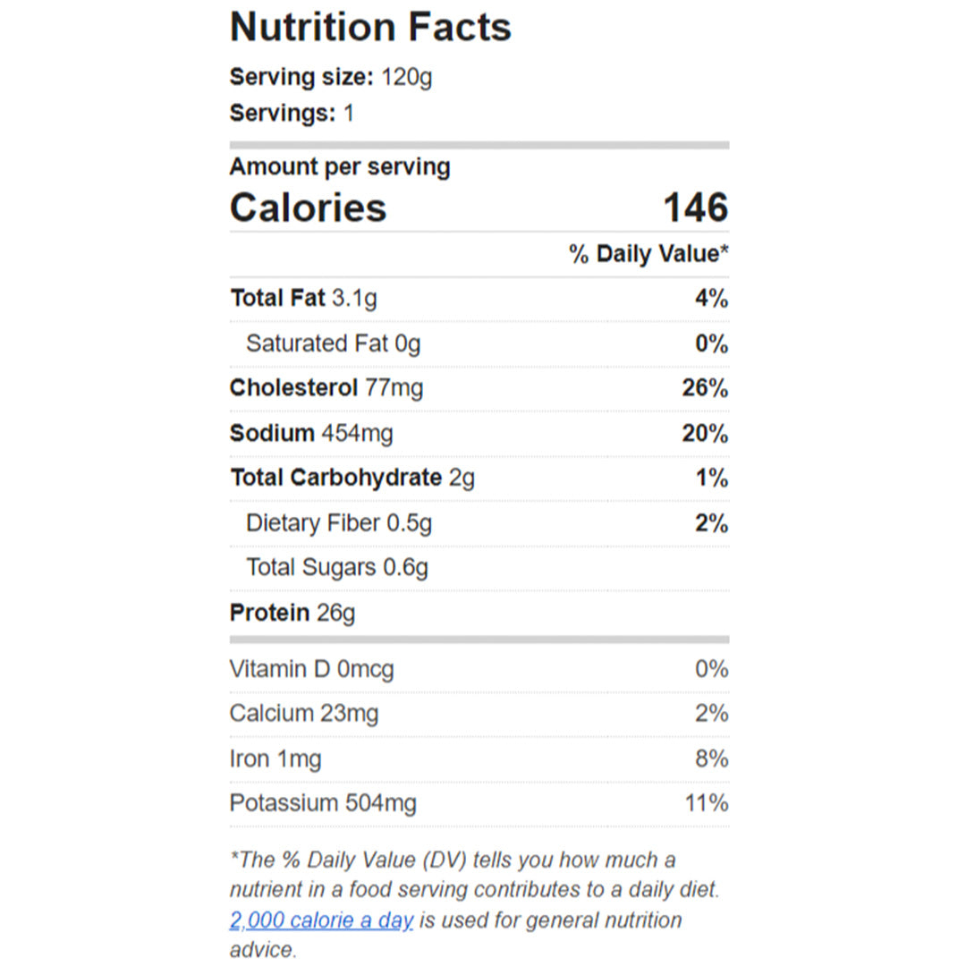 Nutrition-facts-herb-garlic-chicken-breast